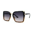 thumbnail image 3 of Womens Metal Bridge Oversize Rectangle Butterfly Diva Sunglasses Black Tortoise Smoke, 3 of 4