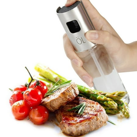 Olive Oil Sprayer 100ml(3.5oz), Stainless Steel Tool Kitchen Cooking Spray Pump Bottle Gadget for Cooking, Salad, BBQ, Bread Baking, Kitchen