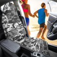 thumbnail image 4 of Chririnla Skull Print Bucket Seat Protector Waterproof Plush Microfiber Car Seat Cover, Washable, 1 Pack, Suitable for Vans and Trucks, 4 of 7