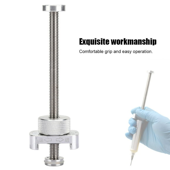 Welding Syringe Pusher, Effort Saving Paste Flux Syringe Pusher Silver Comfortable for Phone