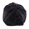 thumbnail image 3 of Women's Double Layer Satin-Like Sleep Cap, Twisted Design Headband for Beauty Sleep, Skincare Routine, Home Relaxation and Chemotherapy Comfort, Machine Washable Headwear, 3 of 4