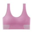 thumbnail image 2 of Lovskoo Sports Bras For Women - High Impact Seamless Support Bra Non Padded Tank Top Bra For Yoga Gym Workout Fitness Pink, 2 of 6