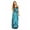 Black / Turquoise, variant on Women's Tie Dye Maxi Dress – Boho Beach & Summer Spaghetti Strap Sundress (Black, 2X)