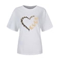 thumbnail image 4 of Flash Deal! T-Shirt à Manches Courtes Col Rond Imprimé Papillon Mode Décontractée pour Femmes en Solde Blanc S, 4 of 4