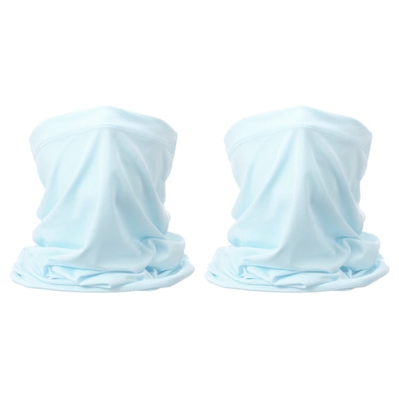 Uxcell 2pcs Summer Neck Gaiter Unisex Sun Protection Face Mask, Cyan Blue