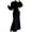 Black, variant on HAOTAGS Womens Dresses, Fall Dress Casual Long Sleeve Round Neck Long Dress Green S