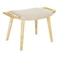 thumbnail image 3 of SAFAVIEH Yara Modern Nautical Bench with Cushion Seat, Beige/Natural, 3 of 7