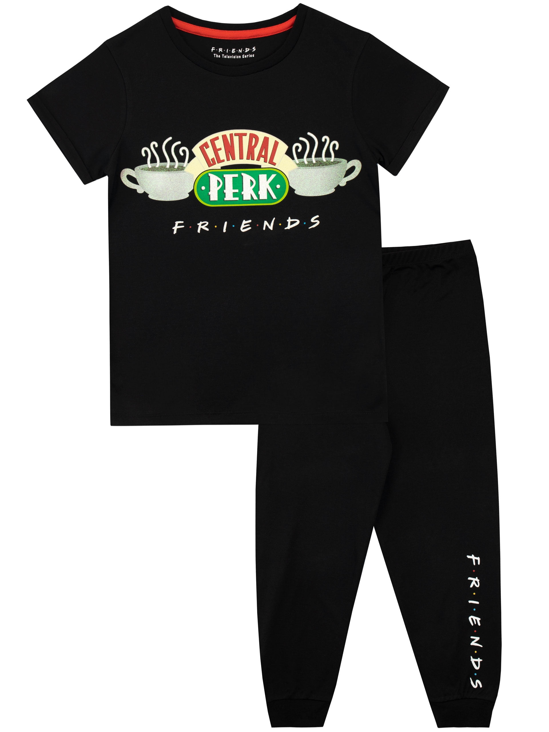 Friends Short Sleeve Girls Pajamas Short Sleeve Sizes 8 16