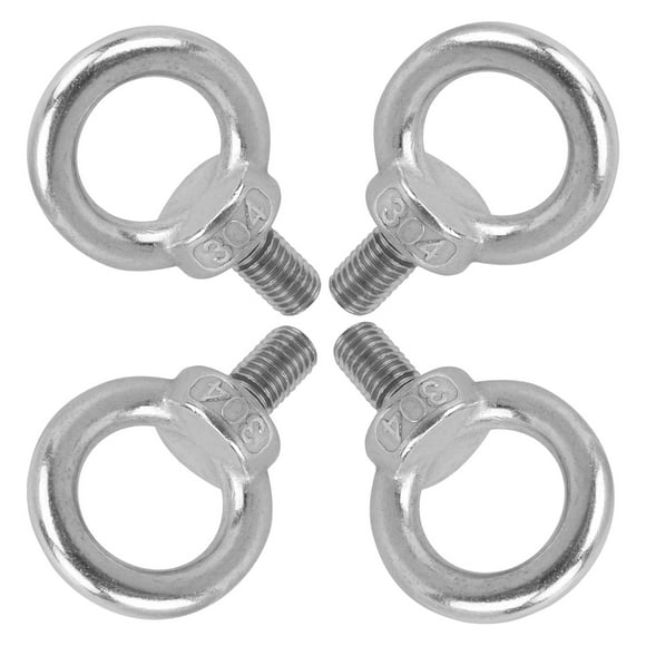 Stainless Steel Lifting Ring Eye Bolt, Heavy Duty Shoulder Bolt for Machinery, 4pcs