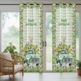 thumbnail image 5 of Outdoor Curtains for Patio Waterproof, Easter Bunny Outdoor Privacy Panels Grommet, Spring Trucks Easter Eggs Floral Green Plaid Blackout Outside Curtains for Porch/Cabana 54"x95", 2 Panels, 5 of 8