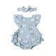 thumbnail image 1 of Gibobby Mameluco para niña Conjunto de diademas para recién nacidos sin espalda con estampado de arcoíris y mangas voladoras para niñas pequeñas(Azul, 3-6 Meses), 1 of 5