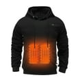 thumbnail image 2 of Winter Heated Hoodie, Heatable Clothing, Cold Resistants and Warm Clothing, Quicks Heating, Convenient to Use, Convenient for Keeping Warm in Winter(Black S), 2 of 6