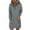 Gray, variant on Patlollav Autumn Winter Dresses Womens Long Sleeve Hooded Solid Casual Dress