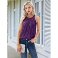 thumbnail image 5 of Sequin Halter Tops for Women Sleeveless Sparkly Shiny Tank Tops Ruched Flowy Sparkly Party Shirt Deep M, 5 of 8