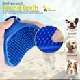 thumbnail image 3 of Brillirare 2 Pack Dog Grooming Brush, Premium Soft Silicone Pet Bath Brushes with Adjustable Handle, Shampoo Soothing Comb for Wet Dry Long Short Haired Dogs & Cats Massaging, Deshedding, 3 of 7