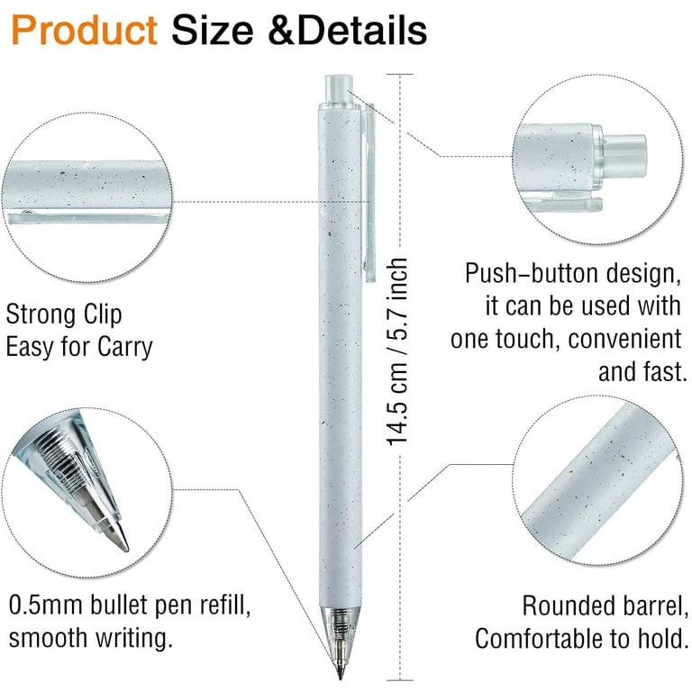 0.5mm Black Ink Gel Pens Slim Barrel Metal Office Pen, Rose Pink