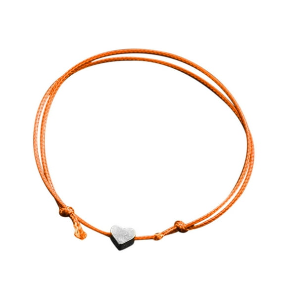 Yuehao Bracelets for Women, Gifts for Women, Crystal Heart Bracelet for Women Romantic Fashion Classic Luxury Rhinestones (Orange, One Size)