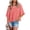 Pink, variant on Morttic Women's Solid Color Short Sleeve Round Neck T-Shirt – Loose Fit Breathable Top, Summer Casual & Vacation Essential Beige,S