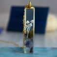 thumbnail image 2 of Mushroom necklace terrarium moss jewelry cube resin pendant gold plated mushroom handmade jewelry, 2 of 4