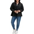 thumbnail image 4 of Agnes Orinda Women's Plus Size Jackets Long Sleeve Drawstring Waist Anorak Coats with Pockets 3X Black, 4 of 7