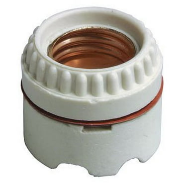 Leviton: 9350 - Unglazed Porcelain Lampholder, Ring-Type, Single Circuit, White