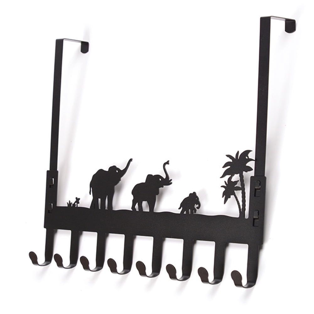 Over the Door Towel Racks for Bathroom,Black Door Hanger Hook Towel