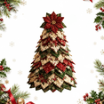 thumbnail image 2 of DIY Quilted Christmas Tree Kit - 3D Fabric Patchwork Christmas Tree Craft Set, Handmade Tabletop Holiday Decoration, Christmas Holiday Creative DIY Gift for Adults Beginners and Craft Lovers, 2 of 7