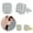 WHITE GOLD, variant on Iced Out Cubic Zirconia Screw Back 18k Gold Plated Squares Stud Earrings For Men and Women Hypoallergenic Earring Micropave Hip Hop Jewelry