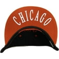 thumbnail image 3 of Chicago City Name Offset Script Snapback Baseball Cap (Black/Red), 3 of 3