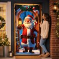 thumbnail image 7 of Christmas Santa Door Cover Winter Snow Scene Hanging Decoration For Front Door Porch Holiday Party Home Decor, 7 of 7
