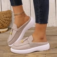 thumbnail image 5 of Miluxas Women's Soft Walking Platform Mule, Casual Slip-On Shoes, Lightweight, Comfortable, Stylish Everyday Footwear Beige 5.5(36), 5 of 7