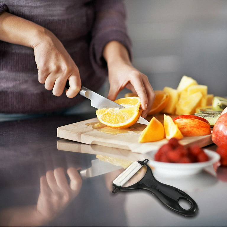 Nonslip Handle Ceramic Fruit Knife & Utility Knife & Apple Peeler