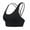 Black, variant on qafoshin Womens Sports Bras Fitness Fixed Chest Pad Mesh Racerback Bras Breathable Stretch Yoga Bras