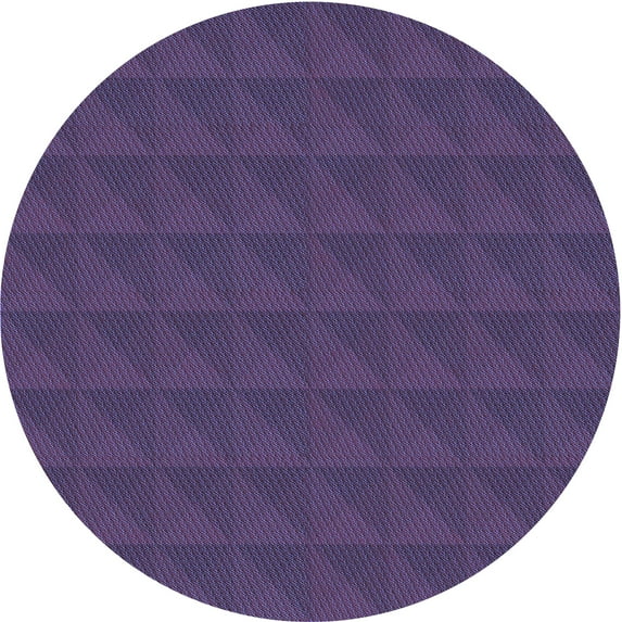 Ahgly Company Machine Washable Indoor Round Transitional Purple Iris Purple Area Rugs, 4' Round