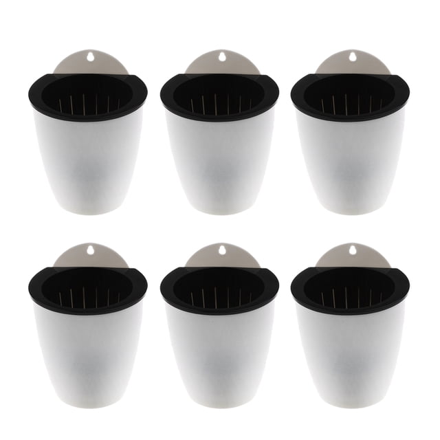 6xGarden Riego Automático para Colgar en Pared Jardinera de Plástico Sunnimix Dispositivo de riego automático Maceta