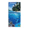 thumbnail image 5 of AuroraX Beach Towels Microfiber Sandproof Anti-Microbial Bath Towels Multi-Purpose BLUEWAVE Sky Pattern for Women,Men,Bathroom,Travel,Beach, 5 of 5