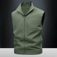 thumbnail image 2 of UVEASISHA Lightweight Work Vest for Men Sleeveless Stand Collar Cargo Vest Full Zip Casual Hiking Waistcoat with Zipper Pockets Army Green 4XL, 2 of 10