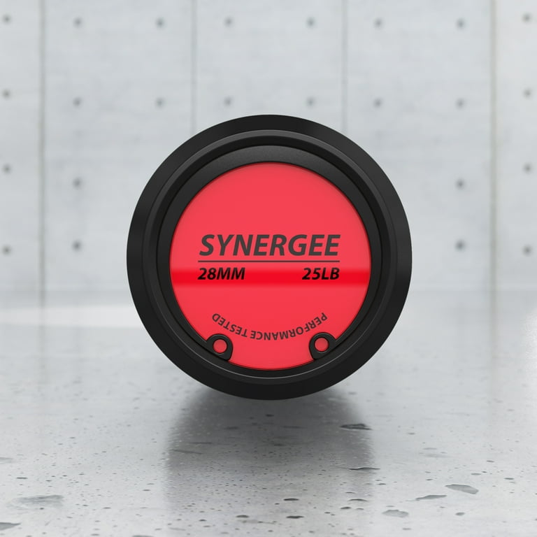 Synergee 25lb Five-Foot Barbell with 2” Sleeves. Rated 500lbs for  Weightlifting. Available in Black Phosphate.