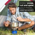 thumbnail image 5 of Orblue 4-in-1 Camping Utensils, 2-Pack - Portable Stainless Steel Spoon, Fork, Knife & Bottle Opener Combo Set - Travel, Backpacking Cutlery Multitool, Blue, 5 of 8