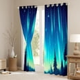 thumbnail image 3 of Homewish Gradient Aurora Blackout Curtains Set of 2 (52x84 Each) for Female Men Adults,Starry Sky Window Curtains,Abstract Ombre Curtains and Drapes,Lightweight Room Decor, 3 of 6