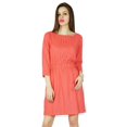 thumbnail image 3 of Phagun Summer Beach Dress Solid Short Length Long Sleeve Casual Women Sundress, 3 of 4