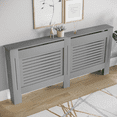 thumbnail image 2 of LUVODI 67.7x7.5x36.22 inch Grey Horizontal Radiator Cover Grill Shelf Cabinet MDF Wood Modern Traditional Furniture, 2 of 10