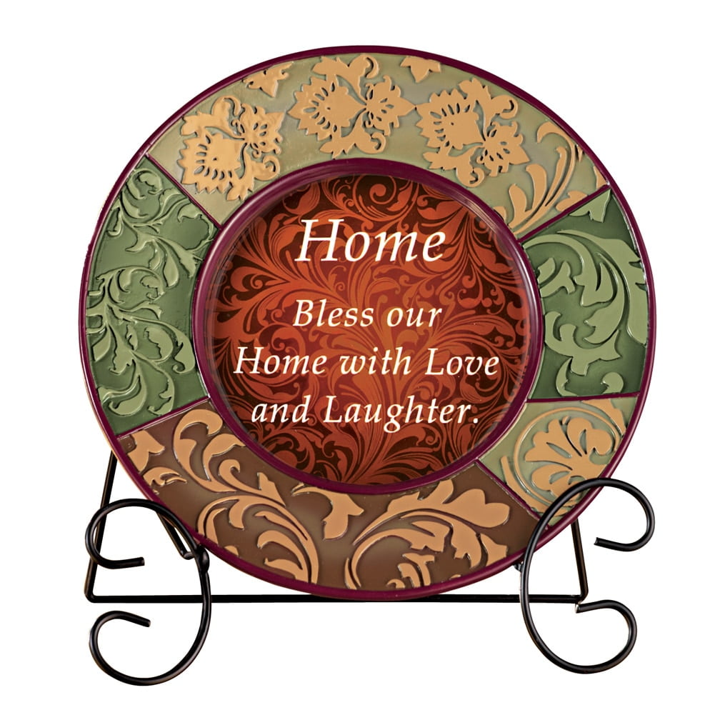 Decorative Inspirational Plate With Display Stand, Home