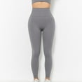 thumbnail image 4 of Efsteb Womens Leggings High Waisted Fitness Yoga Pants Running Gym Sports Pants for Women Solid Color Tight Stretch Leggings Trousers Gray M, 4 of 7