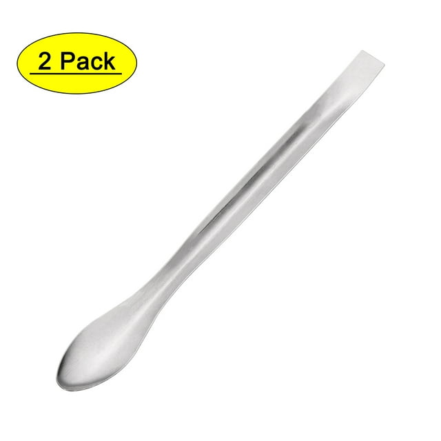 Cucharas Micro de Acero Inoxidable Uxcell de 140mm para Muestras de Reactivos 2 Paquete