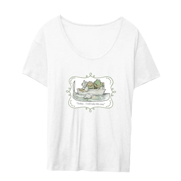 Camisetas para mujer, trajes, camisetas de manga corta, camiseta para mujer, ropa de camisa, camiseta básica, ropa de calle para acampar, uso diario, trabajo de viaje XL Yinane Camiseta para mujer