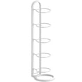 thumbnail image 2 of 4-Tier Storage Rack, White Iron Vertical Ball Holder, 35.2 x 9.45 in Space-Saving Sports Ball Organizer, Stable Freestanding Display Shelf for Basketball, Football, Volleyball Organization, 2 of 8