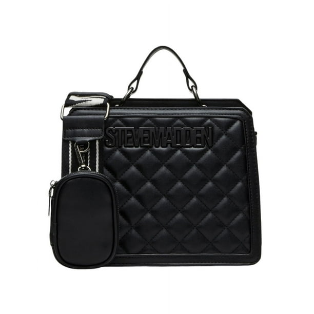 Bolsa Tote Steve Madden color negro Nylon acolchado, con asa