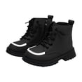thumbnail image 2 of LvhaoGJOB Ankle Boots for Kids Lace-Up Design Side Zipper ankle boots short boots All Season Footwear, 2 of 8