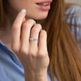 thumbnail image 4 of Anillo de bodas de compromiso de circón elegante anillo de plata de la banda nupcial Anillos, 4 of 8